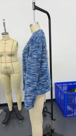 Load image into Gallery viewer, V Neck Plush Cardigan Women Retro Style Cotton N5A731