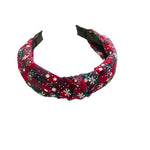 Load image into Gallery viewer, Womens Christmas Plaid Snowflake Knot Headband N6K124