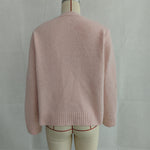 Load image into Gallery viewer, Floral Embroidered Cardigan Women Solid Color Knit N5A834