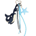 Load image into Gallery viewer, Cute Whale Luxe Leather Bag Charm Keychain Women S5P931