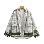 Load image into Gallery viewer, Printed Two Pocket Quilted Jacket Women N5A559