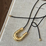 Load image into Gallery viewer, U-Shaped Horseshoe Necklace Women Luxury Layering N6C066