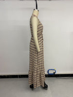 Load image into Gallery viewer, Elegant Waist-Defining Geometric Print Shift Dress N6B065