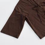 Load image into Gallery viewer, Casual Cotton Tie Up Top Wide-Leg Pants Set N6A130