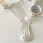 Load image into Gallery viewer, Solid Color Ribbed Crew Socks Women Cotton Stackable M5A309