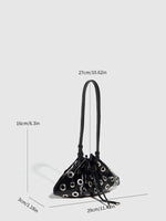 Load image into Gallery viewer, Metallic Finish Bucket Bag with Grommet Detailing S5P467