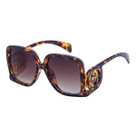 Load image into Gallery viewer, Square Sunglasses with Embellished Temple Women N6B213