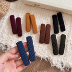 Load image into Gallery viewer, Twill Fabric Hair Clip Women Invisible Double Prong S5P760