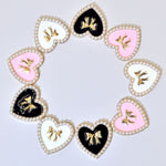 Load image into Gallery viewer, Heart Cuff Cover Brooch Rhinestone Shirt Button CharmN6G126