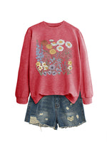 Load image into Gallery viewer, Floral Print Crewneck Sweatshirt Women Casual Loose N6H045