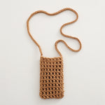 Load image into Gallery viewer, Hand Knit Mesh Crossbody Phone Pouch Cotton Polyester S5P302