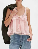 Load image into Gallery viewer, Y2K Lace Trim Camisole Women N6C121