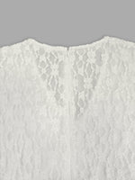 Load image into Gallery viewer, White Lace Lined Bell Sleeve Slim Dress Women N5A927