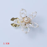 Load image into Gallery viewer, Crystal Lotus Pearl Shirt Cuff Cover Beaded Button N6G122