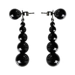 Load image into Gallery viewer, Black Agate Bead Long Earrings Women Niche Cool S5P922