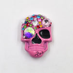Load image into Gallery viewer, Pink Skull Crown Shirt Cuff Cover Metal Brooch Charm N6G125