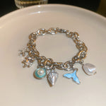 Load image into Gallery viewer, Ocean Charm Bracelet Adjustable Pearl Chain N6A144