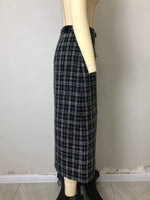 Load image into Gallery viewer, High Waist Plaid Knit Skirt Women Black White N5A702