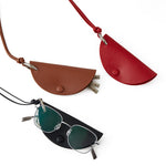 Load image into Gallery viewer, Top Grain Leather Neck Key Glasses Pouch Women S5P934
