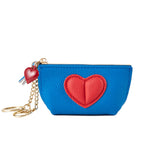 Load image into Gallery viewer, Top Grain Leather Heart Zipper Key Wallet Women Mini S5P933