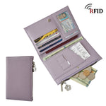 Load image into Gallery viewer, Genuine Leather Zipper Passport Wallet Women N6D022