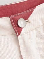 Load image into Gallery viewer, High Waist Slimming Stripe Tapered Jeans Red White N6H131