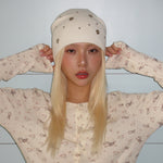 Load image into Gallery viewer, Unisex Acrylic Knit Cutout Beanie N6J127