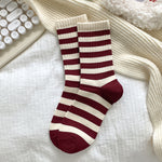 Load image into Gallery viewer, Red Stripe Sport Socks Women Cotton Mid Calf Athletic M5A292
