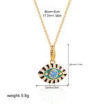 Load image into Gallery viewer, Crystal Pendant Steel Gold Color Drip Enamel S5P239