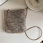 Load image into Gallery viewer, Retro Stripe Tweed Crossbody Bag Women S5P710