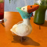 Load image into Gallery viewer, Nepal Handmade Wool Felt Goose Mom Keychain Bag Charm N6G028