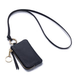 Load image into Gallery viewer, Genuine Leather Neck Coin Card Key Pouch Women N6B219
