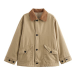 Load image into Gallery viewer, Khaki Navy Olive Notch Collar Jacket Women N5A749