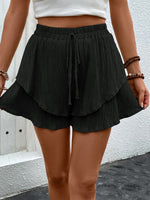 Load image into Gallery viewer, Double Layer High Waist Drawstring Shorts N6F216