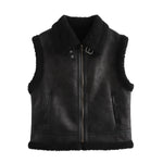 Load image into Gallery viewer, Suede Fleece Panel Vest Women Multiple Colors N5A557