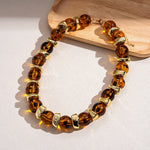 Load image into Gallery viewer, Womens Vintage Marbled Round Acrylic Beaded Necklace N6K182