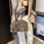 Load image into Gallery viewer, Retro Leopard Print Tote Bag Medium Capacity Shoulder S5P699