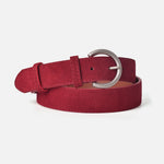 Load image into Gallery viewer, Matte Prong Buckle Genuine Leather Belt Women N6H325