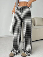 Load image into Gallery viewer, Casual Stripe Solid Elastic Waist Pants Women N5A730