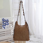Load image into Gallery viewer, Crochet Openwork Tote Beach Ready Underarm Silhouette S5P299