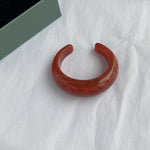 Load image into Gallery viewer, Orange Acrylic Crescent Earring Bracelet Simple Luxe S5P915