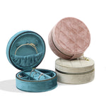 Load image into Gallery viewer, Round Oval Velvet Jewelry Box Portable Storage S5P950