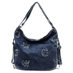 Load image into Gallery viewer, Denim Lettering Tote Bag Multi Carry System S5P292