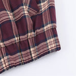 Load image into Gallery viewer, Leather Look Check Notched Collar Jacket Shorts Set N6A174