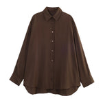 Load image into Gallery viewer, Striped Loose Collared Shirt Women N6C101