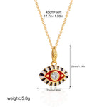 Load image into Gallery viewer, Crystal Pendant Steel Gold Color Drip Enamel S5P239