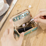 Load image into Gallery viewer, Pearlescent Nappa Leather Jewelry Pouch Cosmetic Bag N6G099