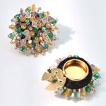 Load image into Gallery viewer, Crystal Turtle Shirt Cuff Cover No-Sew Button N6G120