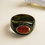Load image into Gallery viewer, Womens Vintage Marbled Oval Acrylic Bracelet N6K139