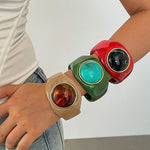 Load image into Gallery viewer, Womens Marbled Geometric Acrylic Bracelet N6K138